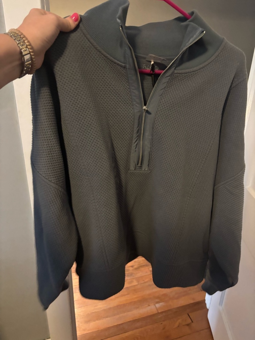 CALIA by Carrie Underwood Women's Half-Zip Textured Pullover - Gray